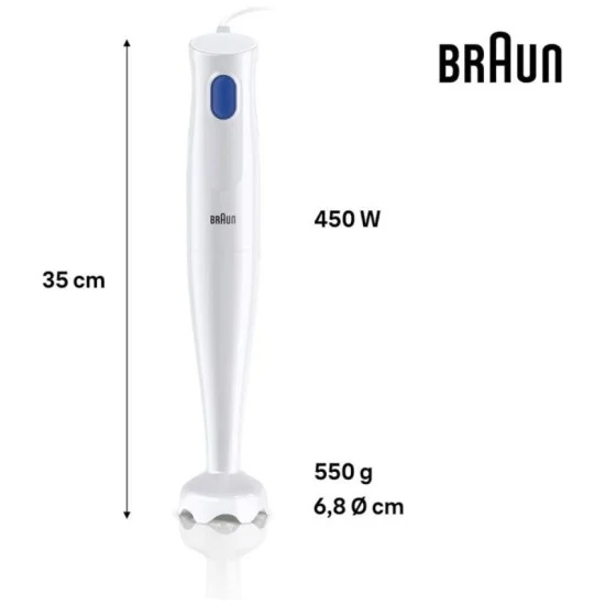 Braun 450W MultiQuick 1 Hand Blender - White